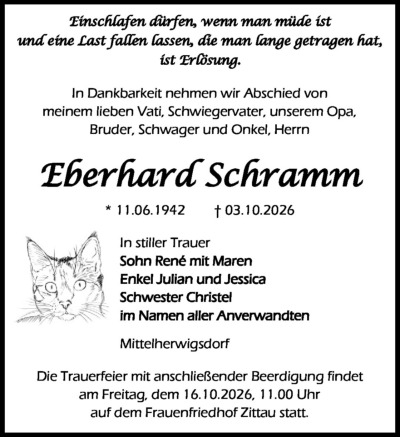 Familienanzeigen - Trauer