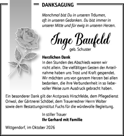 Familienanzeigen - Trauer