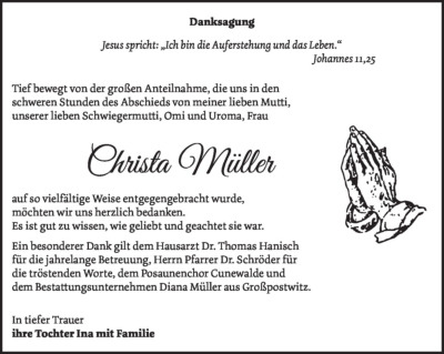 Familienanzeigen - Trauer