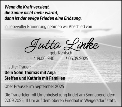 Familienanzeigen - Trauer