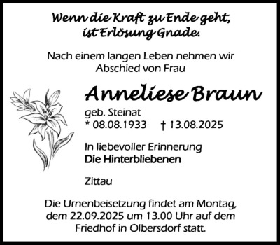 Familienanzeigen - Trauer