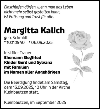 Familienanzeigen - Trauer