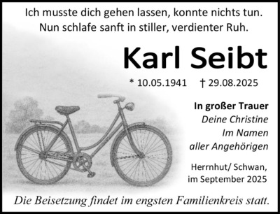 Familienanzeigen - Trauer