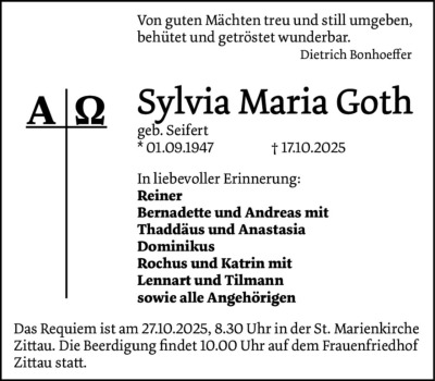 Familienanzeigen - Trauer