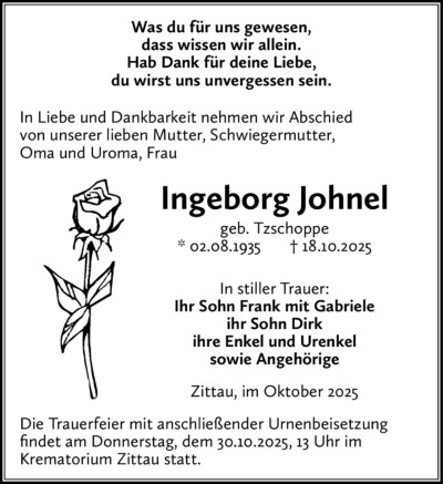 Familienanzeigen - Trauer