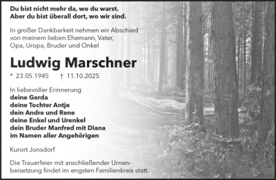 Familienanzeigen - Trauer