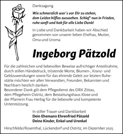 Familienanzeigen - Trauer