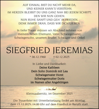 Familienanzeigen - Trauer