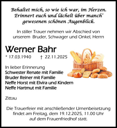 Familienanzeigen - Trauer