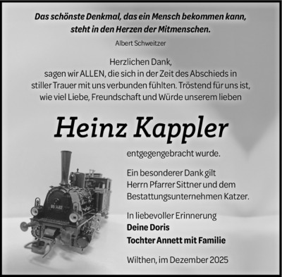 Familienanzeigen - Trauer