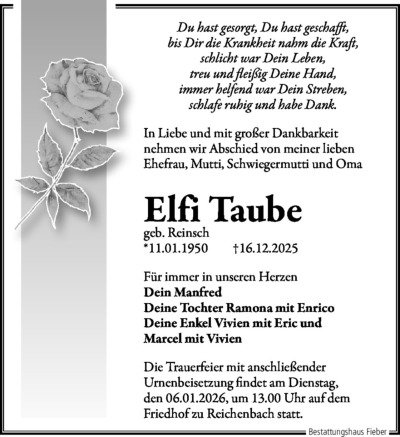 Familienanzeigen - Trauer