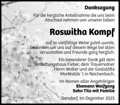 Familienanzeigen - Trauer