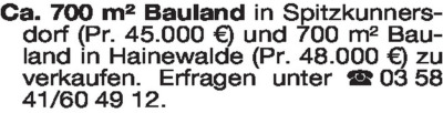 Immobilienangebote - Grundst&uuml;cke