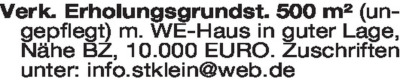 Immobilienangebote - Grundst&uuml;cke