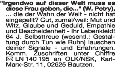 Fundgrube - Er sucht Sie