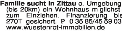 Immobiliengesuche - Wohnhäuser