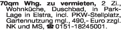 Vermietung - Wohnungen