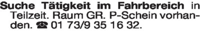 Stellenmarkt - Stellengesuche