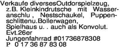 Fundgrube - Verkäufe