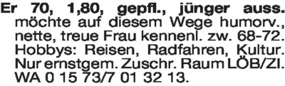 Fundgrube - Er sucht Sie
