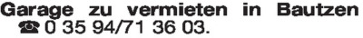 Vermietung - Garagen