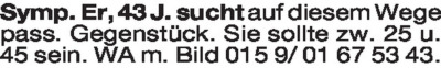 Fundgrube - Er sucht Sie