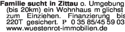 Immobiliengesuche - Wohnhäuser