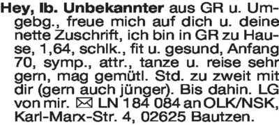 Fundgrube - Sie sucht Ihn