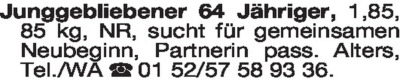 Fundgrube - Er sucht Sie