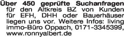 Immobiliengesuche - Wohnhäuser