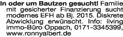 Immobiliengesuche - Wohnhäuser