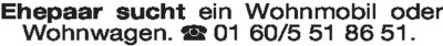 Sonstige Fahrzeuge - Wohnwagen