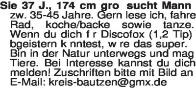Fundgrube - Sie sucht Ihn