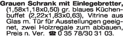 Fundgrube - Verk&auml;ufe