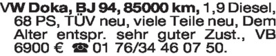 Fahrzeugverk&auml;ufe - Volkswagen