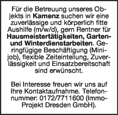 Stellenmarkt - Ihr Dienstleister