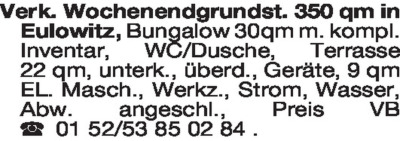 Immobilienangebote - Grundstücke