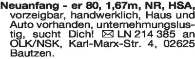 Fundgrube - Bekanntschaften