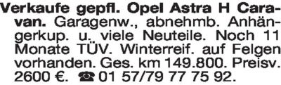 Fahrzeugverkäufe - Opel