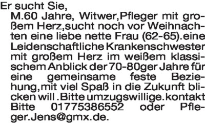 Fundgrube - Er sucht Sie