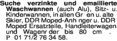 Fundgrube - Kaufgesuche