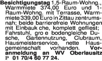 Vermietung - Wohnungen