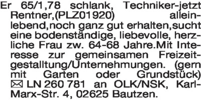 Fundgrube - Er sucht Sie