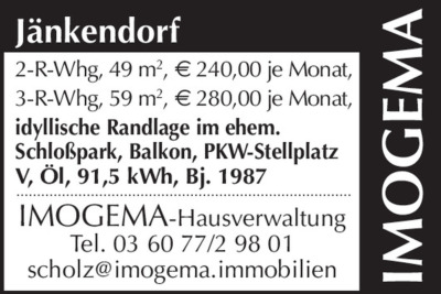 Vermietung - Wohnungen