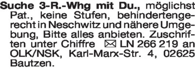 Immobiliengesuche - Eigentumswohnungen