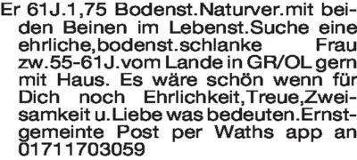 Fundgrube - Er sucht Sie