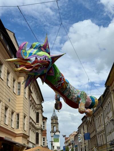 Riesiger Drache
in Bautzens Innenstadt