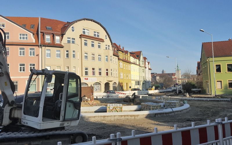 Kreisverkehr Schliebenstraße ab Montag voll gesperrt