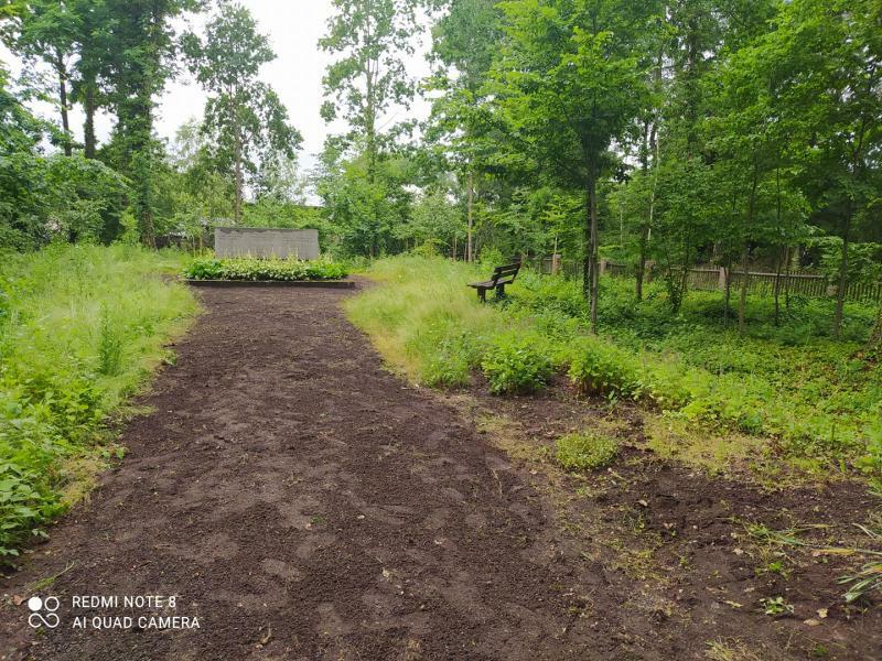 Ehrenfriedhof in Hartau von Unkraut befreit