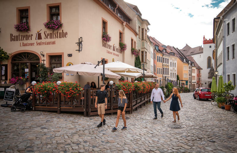 Test für autofreie Schloßstraße in Bautzen
